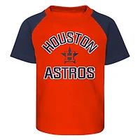 Preschool Houston Astros Orange/Heather Gray Groundout Baller Raglan T-Shirt & Shorts Set