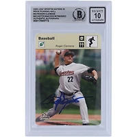 Roger Clemens Houston Astros Autographié 2005 Leaf Sportscasters Beige Running Ball #42 #/25 Beckett Fanatics Witnessed Authenticated 10 Card