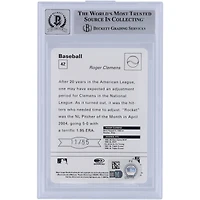Roger Clemens Houston Astros Autographié 2005 Leaf Sportscasters Green Batting Glove #42 #/55 Beckett Fanatics Witnessed Authenticated 10 Card