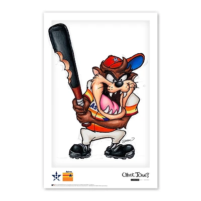 Tasmanian Devil Houston Astros 11" x 17" Looney Tunes Poster Print