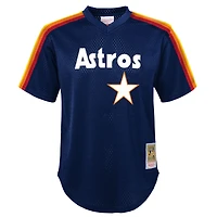 Maillot d'entraînement au bâton rétro en maille bleu marine pour tout-petit Mitchell & Ness Nolan Ryan des Astros de Houston