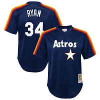 Maillot d'entraînement au bâton rétro en maille bleu marine pour tout-petit Mitchell & Ness Nolan Ryan des Astros de Houston