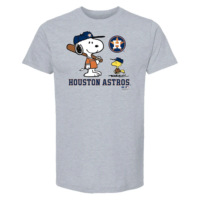 T-shirt Snoopy Peanuts des Houston Astros pour tout-petits, gris chiné