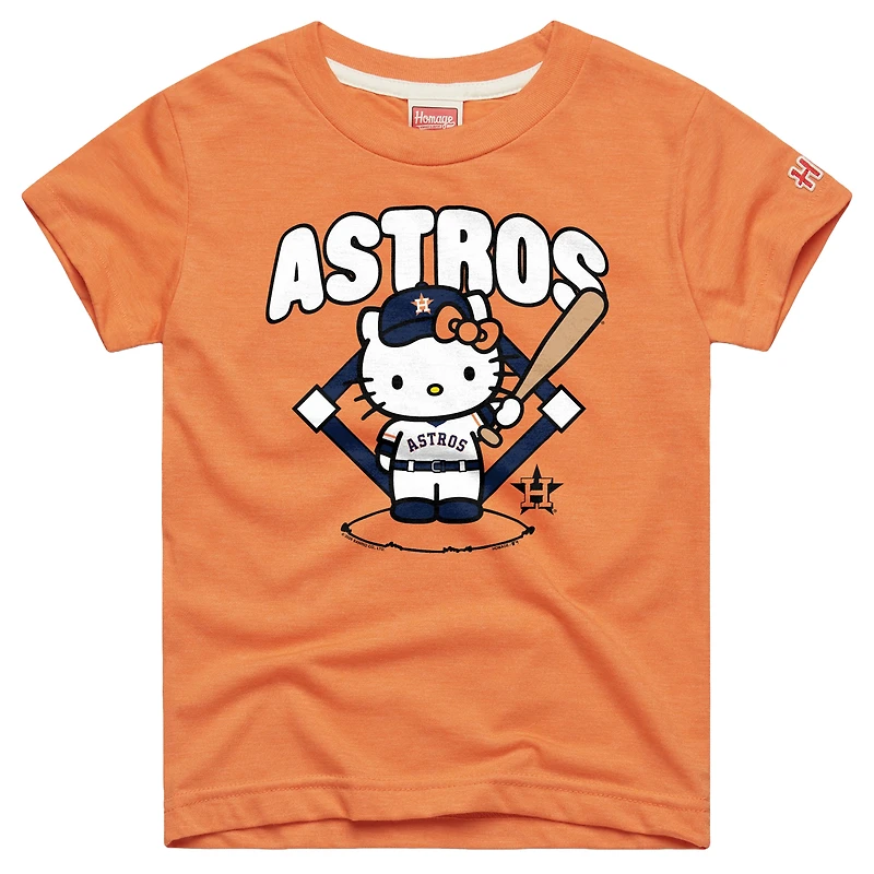 Toddler Homage Orange Houston Astros Hello Kitty x MLB Tri-Blend T-Shirt