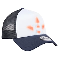 Toddler New Era  White/Navy Houston Astros Painted A-Frame 9FORTY Trucker Adjustable Hat