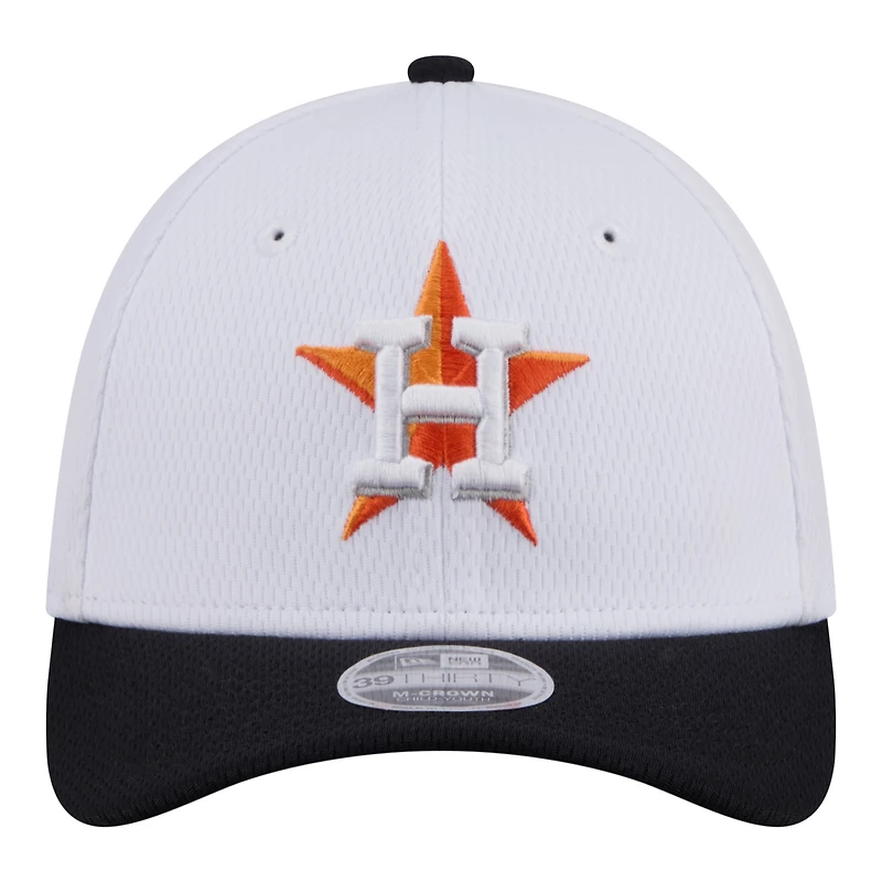 Toddler New Era White Houston Astros Baseball 39THIRTY M-Crown Adjustable Hat