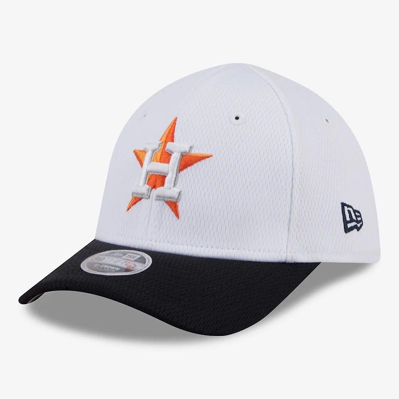 Casquette ajustable New Era blanche Houston Astros Baseball 39THIRTY M-Crown pour tout-petit