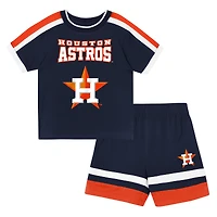 Ensemble t-shirt et short Outerstuff bleu marine Houston Astros Ground Ball pour tout-petit