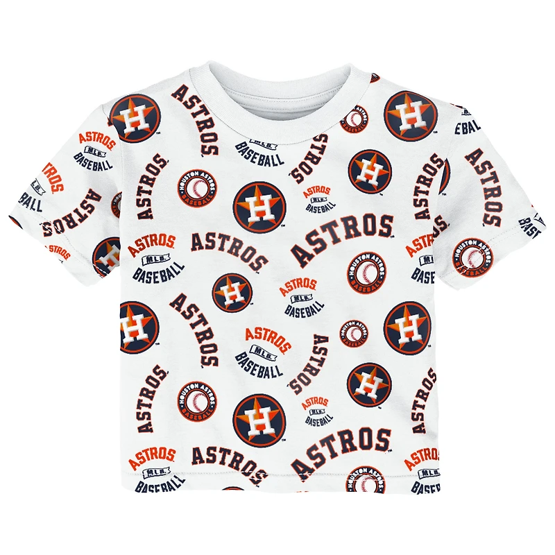 T-shirt blanc Outerstuff pour tout-petit Houston Astros Run Down
