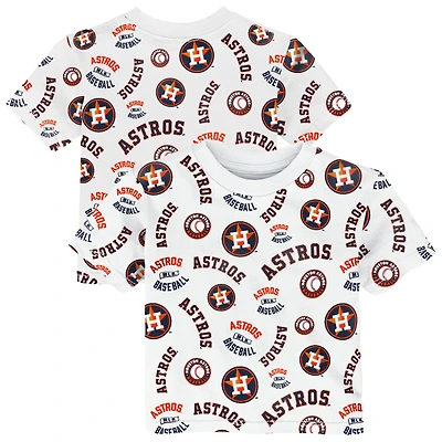T-shirt blanc Outerstuff pour tout-petit Houston Astros Run Down