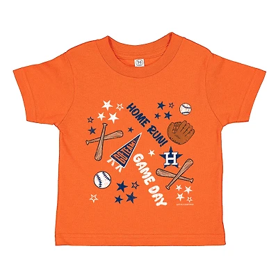 Toddler Soft as a Grape  Orange Houston Astros Home Run T-Shirt