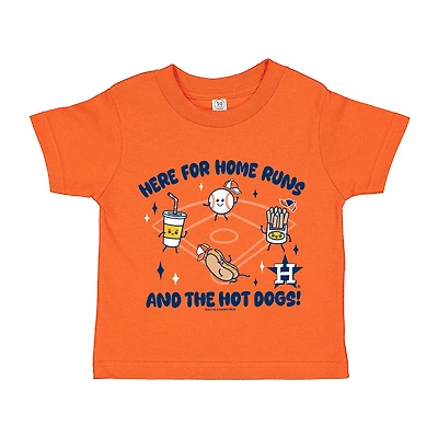 Toddler Soft as a Grape Orange Houston Astros Snack T-Shirt