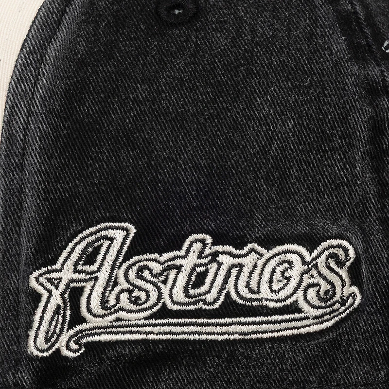 Casquette unisexe Mitchell & Ness crème/noire Houston Astros Snow Block Pro Crown ajustable