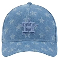 Unisex New Era  Denim Houston Astros A-Frame 9FORTY Adjustable Hat