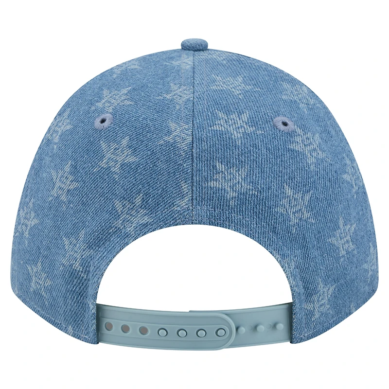 Casquette unisexe New Era Denim Houston Astros A-Frame 9FORTY ajustable