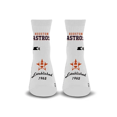 Unisex Starter White Houston Astros Established Stencil Quarter Socks
