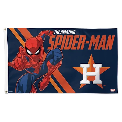 Drapeau de luxe Spiderman WinCraft Houston Astros 3' x 5' à une face