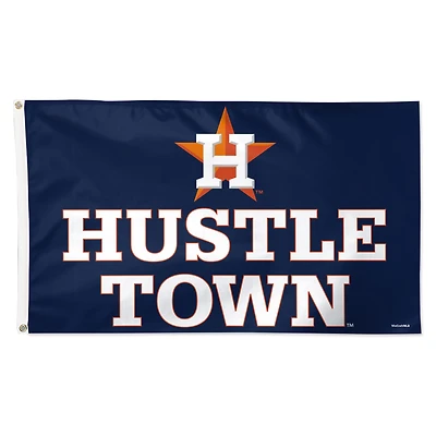 WinCraft Houston Astros 3' x 5' Drapeau à slogan d'équipe de luxe simple face