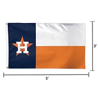 WinCraft Houston Astros Drapeau unilatéral de luxe aux couleurs de l'équipe 3 pi x 5 pi