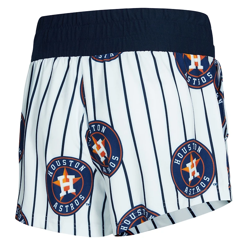 Women's Concepts Sport White Houston Astros Pinstripe Record Tank & Short Set