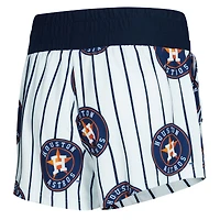 Women's Concepts Sport  White Houston Astros Pinstripe Record Tank & Short Set