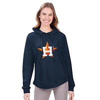 Women's G-III 4Her by Carl Banks  Navy Houston Astros Jordan Angel Raglan Fleece Pullover Hoodie