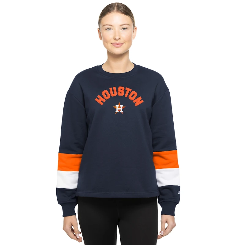 Women's New Era  Navy Houston Astros Game Day Color Pullover Sweatshirt