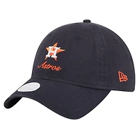 Women's New Era  Navy Houston Astros Preppy Team 9TWENTY Adjustable Hat