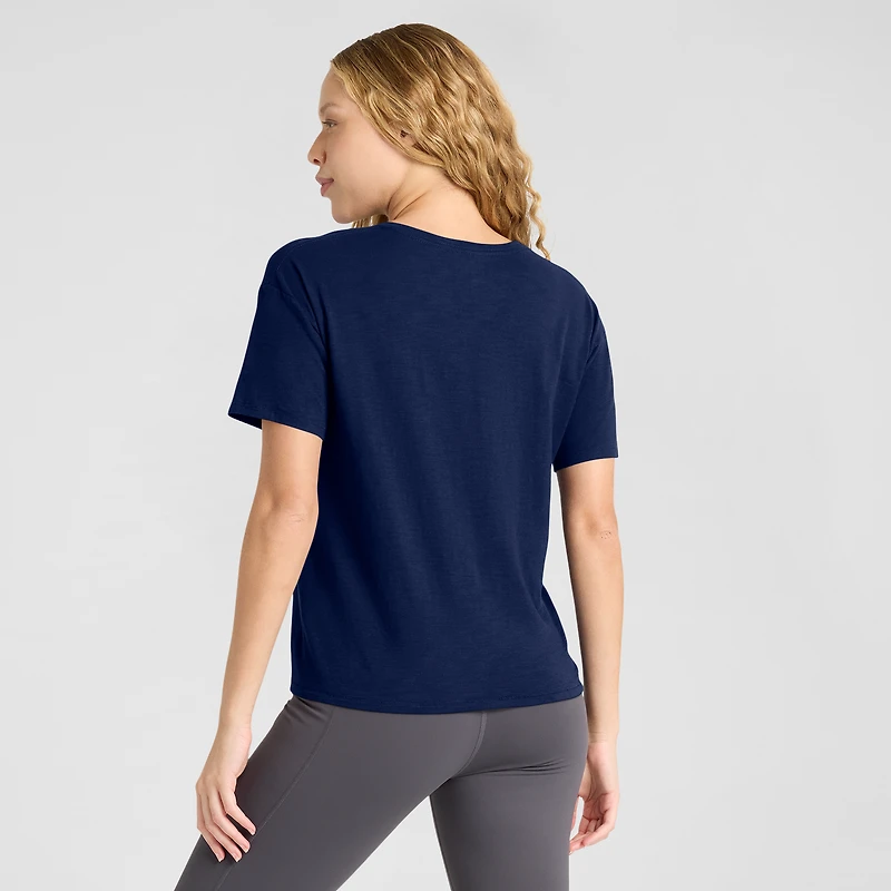 Women's Profile  Navy Houston Astros Plus Wordmark Notch Neck T-Shirt