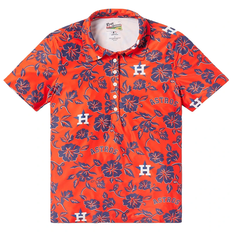 Polo de performance Pua orange Reyn Spooner pour femme des Astros Houston