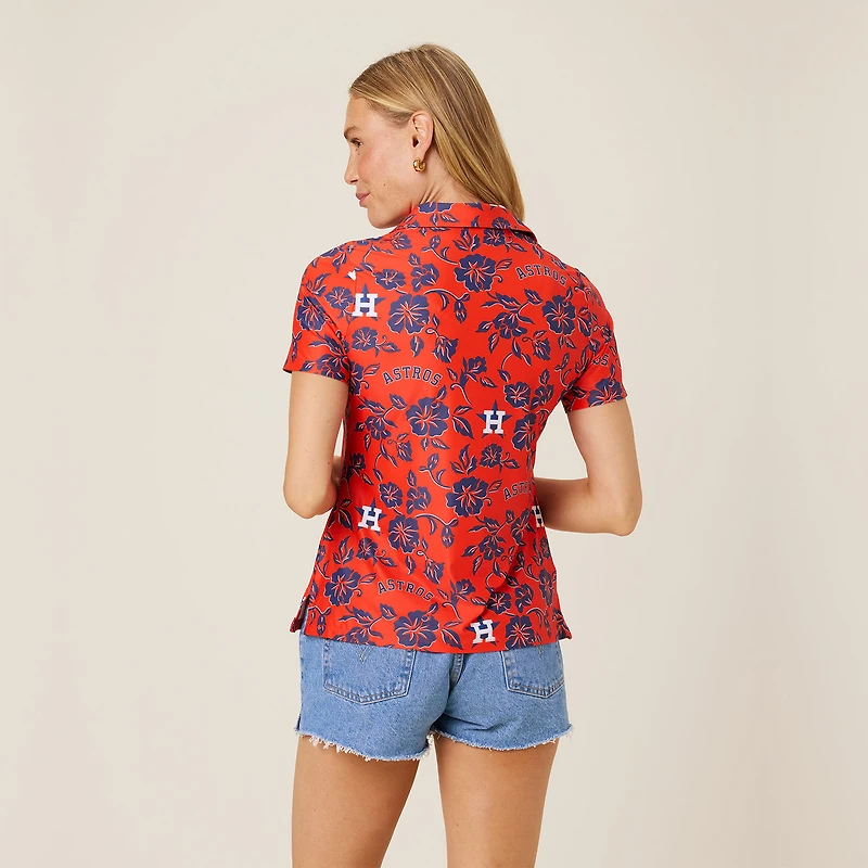 Women's Reyn Spooner  Orange Houston Astros Pua Performance Polo