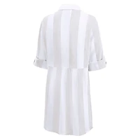 Women's Tommy Bahama  Khaki Houston Astros Rugby Beach Boyfriend Full-Button Top
