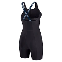 Women's WEAR by Erin Andrews  Black Houston Astros Bodycon Quarter-Zip Romper