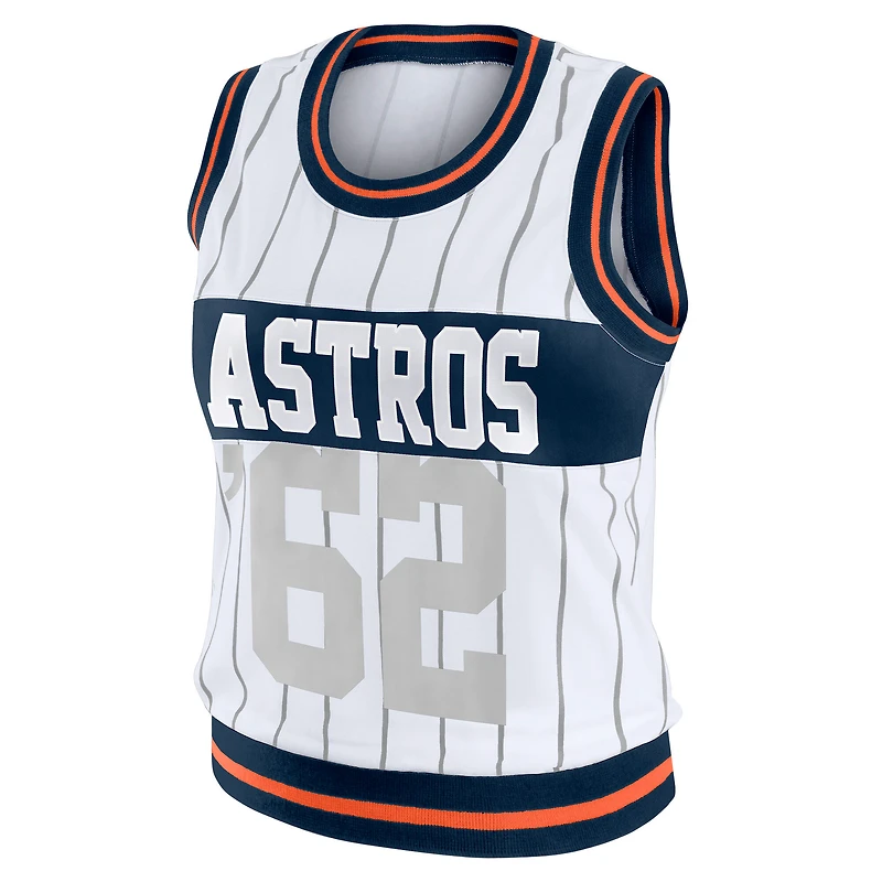 Women's WEAR by Erin Andrews White Houston Astros Sporty Tank Top