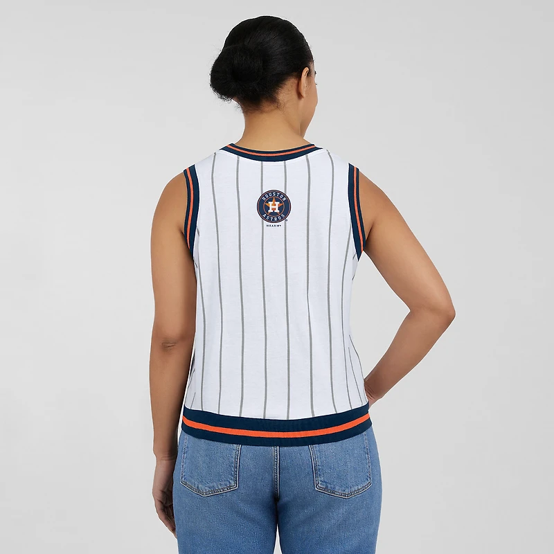 Débardeur sportif blanc Houston Astros pour femmes WEAR by Erin Andrews