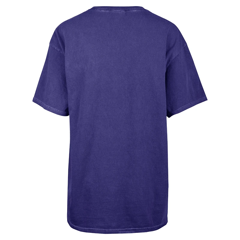 T-shirt petit ami avec lumières clignotantes des Astros de Houston '47 bleu marine pour femmes