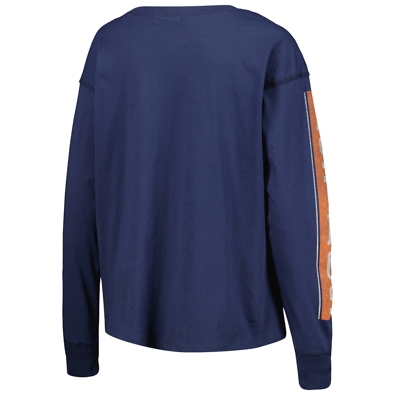 T-shirt à manches longues pour femme '47 Navy Houston Astros Statement