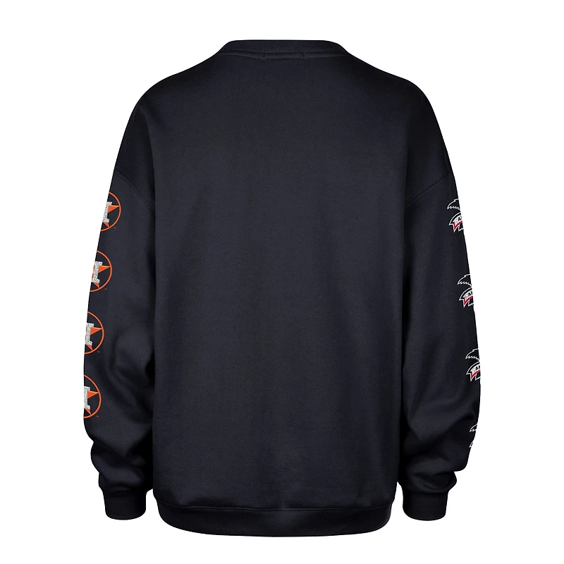 Sweat-shirt oversize tendance Houston Astros bleu marine pour femme, modèle 47, collection « Go Big ».