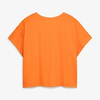 Women's '47  Orange Houston Astros Plus Win Big Oversized Notch-Neck T-Shirt