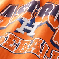 T-shirt oversize à col cranté pour femme, modèle '47 Orange Houston Astros, grande taille