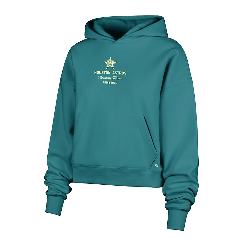 Women's '47  Teal Houston Astros Contemporary Basics Anderson Foundation Hoodie