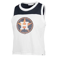 Women's '47 White Houston Astros Premier Zoey Waist Length Tank Top