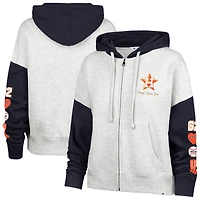 Sweat à capuche zippé pour femme '47 x Stoney Clover Lane, gris chiné/marine