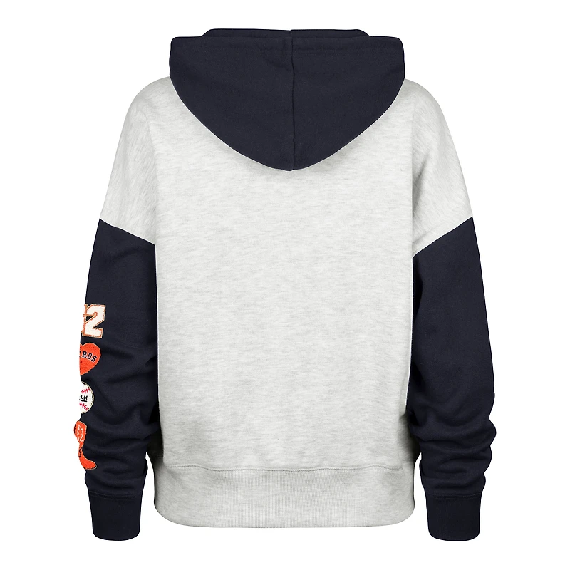 Sweat à capuche zippé pour femme '47 x Stoney Clover Lane, gris chiné/marine