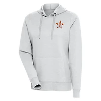 Women's Antigua Heather Gray Houston Astros Action Pullover Hoodie