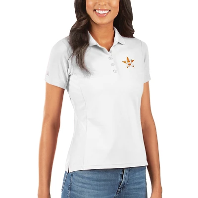 Women's Antigua White Houston Astros Legacy Pique Polo