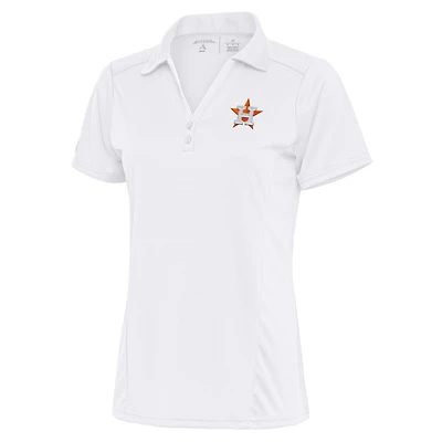 Women's Antigua White Houston Astros Logo Tribute Polo