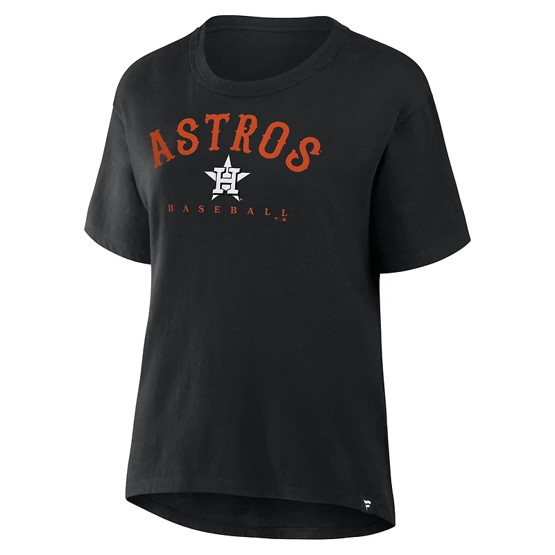 T-shirt Legacy noir pour femme coupe décontractée des Astros de Houston