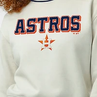Women's Champion  Cream Houston Astros Reverse Weave Sweatshirt