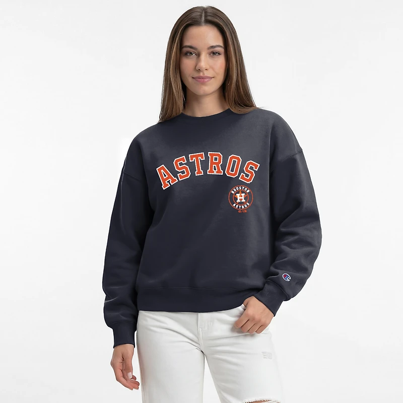 Sweat-shirt Champion bleu marine pour femmes, modèle All-Star des Astros de Houston
